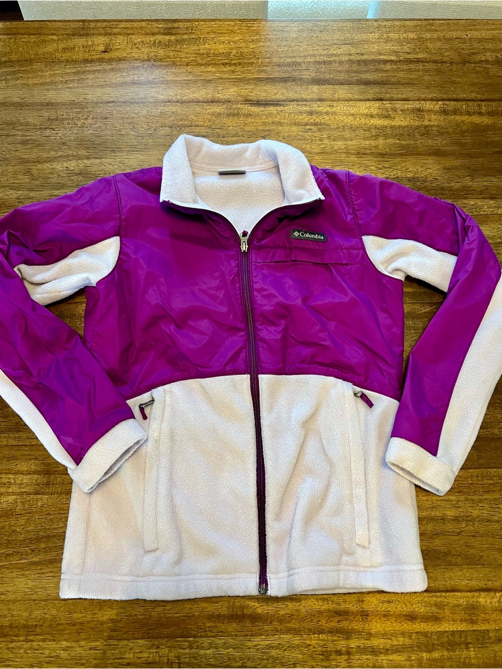 Columbia Light Pink & Purple Fleece Jacket